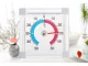Self-adhesive window external round thermometer