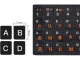 Keyboard Stickers QWERTY + Cyrillic 11x13mm Black