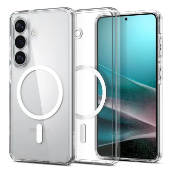 Spigen Ultra Hybrid Mag MagSafe Case for Samsung Galaxy S26+ - Clear and White