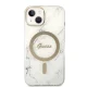Set Guess Gubpp14shmeacsh Case+ Charger iPhone 14 6.1\\\" White/white Hard Case Marble Magsafe