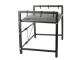 Adjustable Kitchen Microwave Rack Organizer Shelf, Black