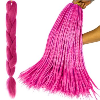 Sintētisko matu pīnes - tumši rozā | Synthetic hair braids dark pink