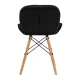 4Rico QS-186 Scandinavian Style Velvet Chair, Black
