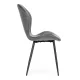 Set of 4 Modern Upholstered Dining Chairs ModernHome Velvet Accent, Grey