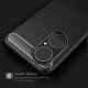 Huawei P50 Carbon Flexible Cover TPU Case, Black