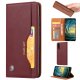 Huawei P20 2018 (EML-L29) PU Leather Wallet Book Case Cover, Wine Red | Vāks Maciņš Maks Grāmatiņa Apvalks