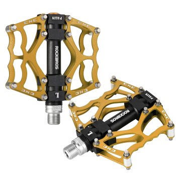Rockbros JT201012LG 2010-12L Aluminum Platform Bicycle Pedals - Gold