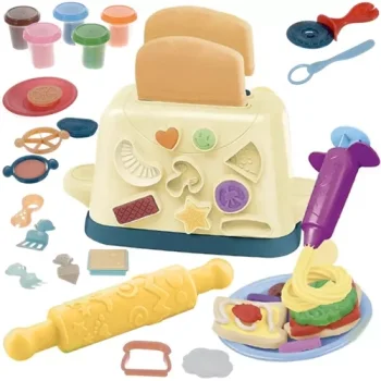 Creative Play Dough Set with Toaster and Pasta Maker Kruzzel 22561