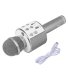 Bērnu karaoke mikrofons bezvadu ar iebūvētu skaļruni WS-858, Sudraba | Karaoke microphone portable wireless speaker