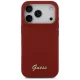 Guess iPhone 17 Pro Case Silicone Script Metal Logo MagSafe, Red