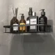 Set of 2 Bathroom Shower Shelves, Black