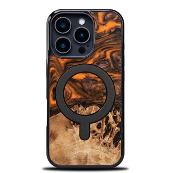 Bewood Unique Case for iPhone 16 Pro - Orange with MagSafe