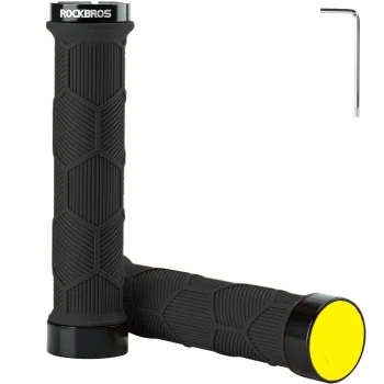 Rockbros 40720007001 Bicycle Grips with Reflectors, Black