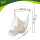 Gardlov BOHO Hanging Hammock Chair with 2 Pillows, Beige (220x100x115cm)