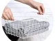 Large White Metal Wire Organizer Basket, 28.5x22x12 cm