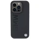 BMW iPhone 15 Pro Max Case Leather Hot Stamp, Black