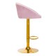 Velvet Makeup Chair 4Rico QS-B16G Adjustable Bar Stool, Pink