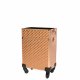 Large Professional Rolling Cosmetic Train Case, Rose Gold