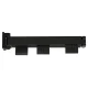 Wall-Mounted Folding Laundry Drying Rack, 18 Hooks, 123 cm, Black