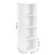 Modernhome KJZ2173 Modern White 4-Tier Shelving Unit