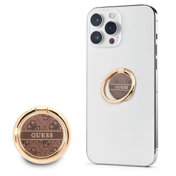 Guess 4G Ring Universal Phone Holder and Stand - Brown