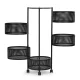 ModernHome Kitchen Rack with 5 Rotating Shelves, Black