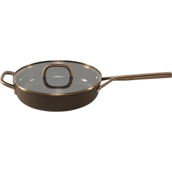 Troškinimo keptuvė ZWILLING Milano su stikliniu dangčiu 28 cm, ruda