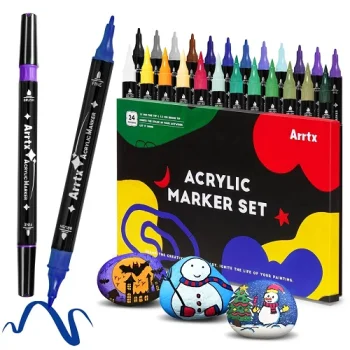 Acrylic Paint Marker Pens ARRTX, 24 Colours