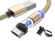 Magnetic Charging Cable 3-in-1 (Micro USB, Type-C, Lightning), 1m, Gold