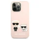 Karl Lagerfeld Silicone Ikonik MagSafe Case for iPhone 13 Pro / 13, Light Pink