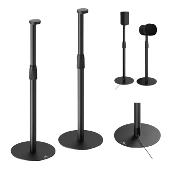 Floor Speaker Stands for Sonos Era 100 & 300 Maclean, Pair of 2, MC-496, Black