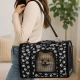 Foldable Pet Carrier Bag, Black, 48 cm