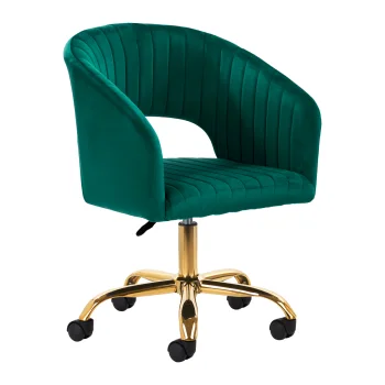 Velvet Swivel Chair 4Rico QS-OF212G, Green