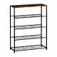 Metal Shoe Rack 5 Tiers, Modern Oak Color, 63x30x83 cm