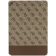 Guess iPad 10.2\" Wallet Case 4G Stripe Allover, Brown