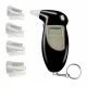 Compact Digital Breathalyzer with LCD and 5 Interchangeable Mouthpieces, Black