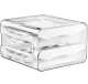 Egg Container Box, White/Transparent