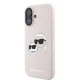 Karl Lagerfeld Silicone Karl & Choupette Head MagSafe Case for iPhone 16 Plus, Pink