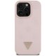 Guess Grained Hot Stamp Peony MagSafe Case for iPhone 16 Pro, Pink
