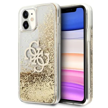 Guess 4G Big Liquid Glitter Case for iPhone 11 / XR Gold