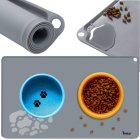 Silicone Pet Feeding Mat for Dog and Cat Bowls Purlov 24295, Grey