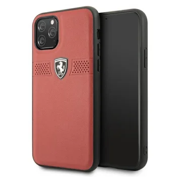 Ferrari Off Track Leather Case for iPhone 11 Pro, Red