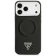 Guess iPhone 17 Pro Case PU Leather Triangle Logo MagSafe, Black