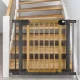 Nukido Child Safety Gate, Black / Wood, 76-104 cm