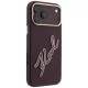 Karl Lagerfeld Smooth Big Resin Signature Logo Case for iPhone 18 Pro Max / 17 Pro Max, Burgundy
