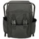 Folding fishing camping chair with backpack 10L black