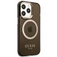 Guess Gold Outline Translucent MagSafe Case for iPhone 13 Pro Max - Black