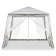 Garden Gazebo / Party Tent with Mosquito Net 3x3 m, White/Green