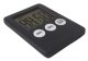 Magnetic Digital Kitchen Timer with Large LCD Display, Black