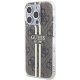 Guess iPhone 15 Pro Case IML 4G Gold Stripe, Brown
